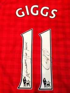 Huw Thatcher Giggs signed shirt